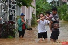 Nhiều nơi trên địa bàn phường Phước Tân, thành phố Biên Hòa, tỉnh Đồng Nai bị ngập trong ngày 7/9. 
