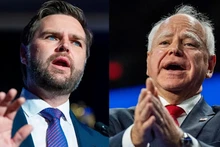 Thống đốc bang Minesota Tim Walz (phải) và Thượng nghị sĩ David Vance. (Nguồn: Getty Images)