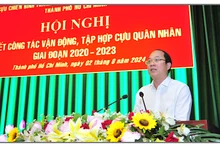 Đồng chí Nguyễn Hồ Hải, Phó Bí thư thường trực Thành ủy Thành phố Hồ Chí Minh phát biểu tại hội nghị.