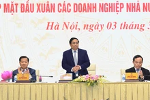 Thủ tướng Phạm Minh Chính đến dự và chỉ đạo hội nghị. (Ảnh: TRẦN HẢI)