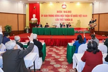 Hội nghị hiệp thương cử bổ sung Ủy viên Đoàn Chủ tịch Ủy ban Trung ương Mặt trận Tổ quốc Việt Nam. (Ảnh: Quang Vinh)