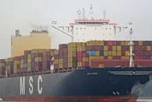 Tàu chở container MSC Aries. (Ảnh: IRNA/TTXVN)