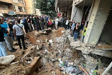 Tòa nhà bị phá hủy sau cuộc không kích của Israel tại Beirut, Liban, ngày 20/9. (Ảnh: THX/TTXVN)