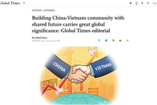 Bài xã luận “Xây dựng Cộng đồng chia sẻ tương lai Trung Quốc-Việt Nam có ý nghĩa toàn cầu quan trọng” trên tờ Thời báo Hoàn cầu. (Ảnh chụp màn hình)