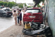 Hiện trường vụ tai nạn.