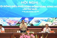 Thủ tướng Phạm Minh Chính, Chủ tịch Hội đồng điều phối vùng đồng bằng sông Hồng, chủ trì Hội nghị lần thứ nhất của Hội đồng.
