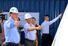 Phó Bí thư Tỉnh ủy, Chủ tịch Ủy ban nhân dân tỉnh Đồng Nai Võ Tấn Đức kiểm tra tiến độ dự án trọng điểm quốc gia cao tốc Biên Hòa-Vũng Tàu, đoạn qua địa bàn thành phố Biên Hòa.