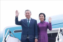 Tổng Bí thư Tô Lâm và Phu nhân rời thủ đô Kuala Lumpur, kết thúc tốt đẹp chuyến thăm chính thức Malaysia. (Ảnh: Thống Nhất/TTXVN) 