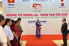 Tổng Giám đốc Thông tấn xã Việt Nam Vũ Việt Trang phát biểu khai mạc.