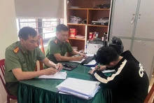 Công an tỉnh Quảng Nam làm việc với đối tượng N.B.H. 
