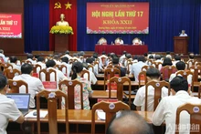 Quang cảnh Hội nghị Tỉnh ủy Quảng Nam lần thứ 17.
