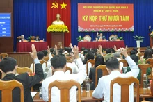Đại biểu Hội đồng nhân dân tỉnh biểu quyết thông qua 26 nghị quyết.