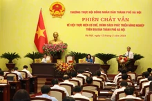 Toàn cảnh phiên chất vấn. (Ảnh: DUY LINH)