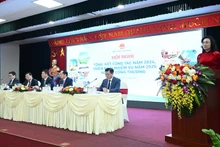 Thứ trưởng Phan Thị Thắng báo cáo kết quả thực hiện nhiệm vụ ngành công thương năm 2024.
