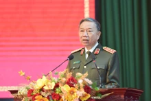 Đại tướng Tô Lâm, Ủy viên Bộ Chính trị, Bí thư Đảng ủy Công an Trung ương, Bộ trưởng Công an phát biểu tại buổi làm việc.