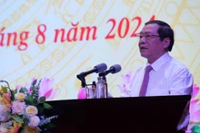 Đồng chí Lại Xuân Môn, Ủy viên Trung ương Đảng, Phó Trưởng Ban Thường trực Ban Tuyên giáo Trung ương phát biểu chỉ đạo Hội nghị.