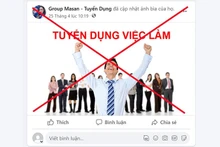 Các đối tượng lừa đảo mạo danh tập đoàn, doanh nghiệp tuyển dụng lao động trên mạng. 