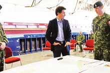 Thủ tướng Canada Justin Trudeau trong chuyến thăm Alberta. (Ảnh REUTERS ) 