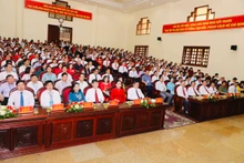 Các đại biểu tham dự Đại hội đại biểu Hội Nông dân tỉnh Ninh Bình lần thứ VII, nhiệm kỳ 2023-2028. (Ảnh: Đức Lam)