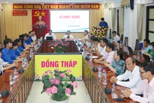 Quang cảnh lễ phát động tại Ban Tuyên giáo Tỉnh ủy Đồng Tháp.