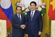 Chủ tịch nước Lương Cường tiếp đồng chí Bounthong Chitmany, Thường trực Ban Bí thư, Phó Chủ tịch nước Lào.