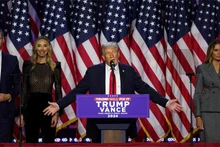 Ông Donald Trump phát biểu trước những người ủng hộ tại sự kiện ở Trung tâm Hội nghị Palm Beach, bang Florida, Mỹ, ngày 6/11/2024. (Ảnh: Reuters)