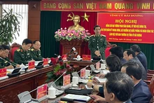Đại tướng Phan Văn Giang, Bộ trưởng Quốc phòng phát biểu và giao nhiệm vụ cho Tỉnh ủy Hải Dương.