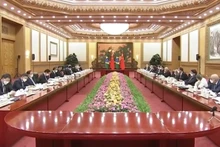 Quang cảnh buổi hội đàm.