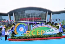 Hội chợ triển lãm kinh tế-thương mại RCEP tại tỉnh Hồ Nam, Trung Quốc. (Ảnh: HỮU HƯNG)
