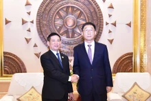 Phó Thủ tướng Hồ Đức Phớc hội kiến Bí thư Đảng ủy, Chủ nhiệm Nhân đại (Hội đồng nhân dân) Khu tự trị dân tộc Choang Quảng Tây Lưu Ninh.