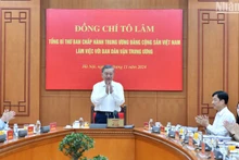 Tổng Bí thư Tô Lâm làm chủ trì cuộc làm việc với Ban Dân vận Trung ương.