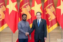 Chủ tịch Quốc hội Trần Thanh Mẫn và Tổng thống Sri Lanka Anura Kumara Dissanayaka. 