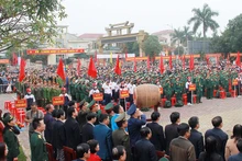 Gần 1.500 thanh niên Hà Tĩnh hăng hái tòng quân trong trong dịp đầu Xuân Quý Mão.