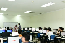 Tại kỳ thi Đánh giá năng lực - TSA 2023 (Ảnh: HUST)
