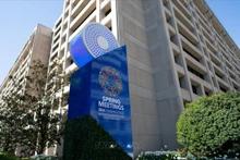 Trụ sở Quỹ Tiền tệ Quốc tế (IMF) ở Washington DC., Mỹ. Ảnh: THX/TTXVN