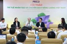 Phiên thảo luận tại hội thảo “Trí tuệ nhân tạo và chuyển dịch năng lượng Việt Nam”. (Ảnh NHI ĐỖ)