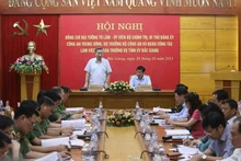 Đại tướng Tô Lâm phát biểu tại buổi làm việc.