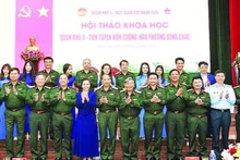 Các đại biểu dự hội thảo khoa học "Quân khu 4 - Tiền tuyến kiên cường, hậu phương vững chắc". (Ảnh TUẤN HUY)
