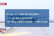 Nhu cầu bay đêm dịp Tết Nguyên đán lên tới hơn 1.800 chuyến bay