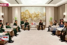 Gặp gỡ song phương quân đội hai nước Việt Nam - Lào