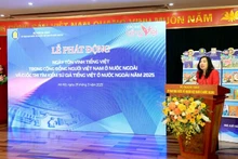 Thứ trưởng Ngoại giao Lê Thị Thu Hằng phát biểu tại buổi lễ.