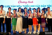 Chương trình giao lưu văn hóa thiếu nhi các dân tộc khu vực miền trung.