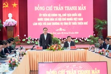 Chủ tịch Quốc hội Trần Thanh Mẫn làm việc với Ban Thường vụ Tỉnh ủy cùng lãnh đạo chủ chốt tỉnh Thừa Thiên Huế.