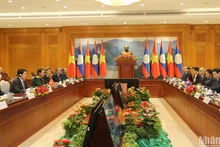 Chủ tịch nước Lương Cường hội kiến Chủ tịch Quốc hội Lào Saysomphone Phomvihane.