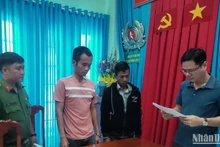 Hai đối tượng Tùng và Thực bị bắt tại thành phố Biên Hòa, tỉnh Đồng Nai.