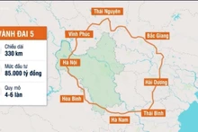 Quy hoạch hướng tuyến đường Vành đai 5 Hà Nội. (Ảnh internet).