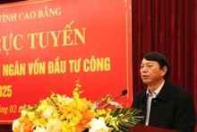 Chủ tịch Ủy ban nhân dân tỉnh Cao Bằng Hoàng Xuân Ánh chỉ đạo các giải pháp đẩy nhanh tiến độ giải ngân vốn đầu tư công năm 2025.