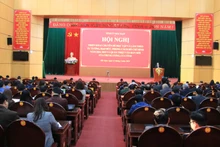 Điểm cầu chính tổ chức tại hội trường tỉnh Bắc Kạn. (Ảnh: NÔNG VUI)