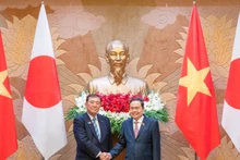 Chủ tịch Quốc hội Trần Thanh Mẫn và Thủ tướng Nhật Bản Ishiba Shigeru. (Ảnh: ĐĂNG ANH)