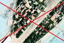 Hình ảnh đảo Trường Sa Lớn không hiển thị lá cờ Việt Nam trên Google Maps.